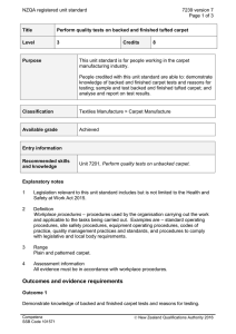 NZQA registered unit standard 7239 version 7  Page 1 of 3