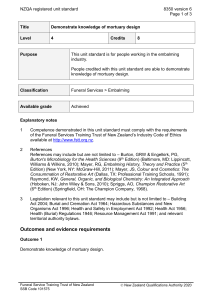 NZQA registered unit standard 8350 version 6  Page 1 of 3