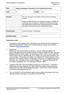 NZQA registered unit standard 8355 version 6  Page 1 of 3