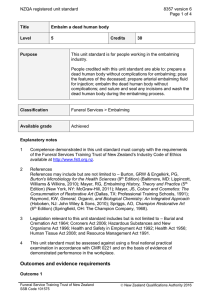 NZQA registered unit standard 8357 version 6  Page 1 of 4