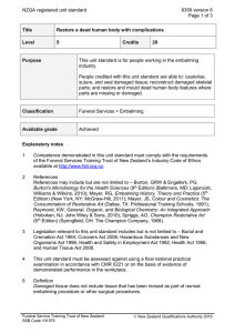 NZQA registered unit standard 8359 version 6  Page 1 of 3