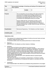 NZQA registered unit standard 23259 version 2  Page 1 of 3