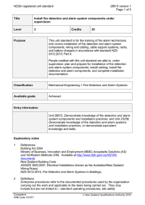 NZQA registered unit standard 28815 version 1  Page 1 of 5