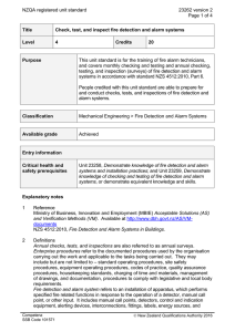 NZQA registered unit standard 23262 version 2  Page 1 of 4