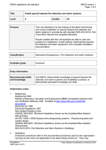 NZQA registered unit standard 28818 version 1  Page 1 of 5