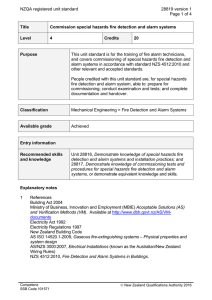 NZQA registered unit standard 28819 version 1  Page 1 of 4