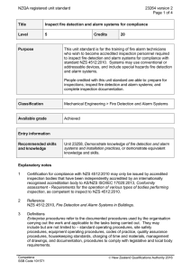 NZQA registered unit standard 23264 version 2  Page 1 of 4