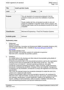 NZQA registered unit standard 28828 version 1  Page 1 of 3