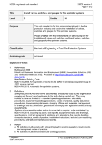 NZQA registered unit standard 28830 version 1  Page 1 of 3
