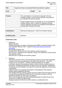 NZQA registered unit standard 28821 version 1  Page 1 of 4