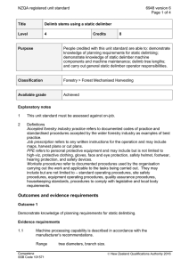 NZQA registered unit standard 6948 version 6  Page 1 of 4
