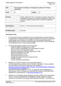 NZQA registered unit standard 4282 version 6  Page 1 of 4