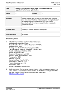 NZQA registered unit standard 4298 version 5  Page 1 of 4
