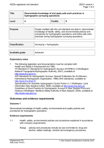 NZQA registered unit standard 29231 version 1  Page 1 of 2