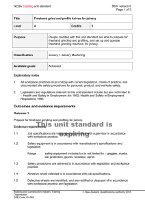 NZQA unit standard 8607 version 6