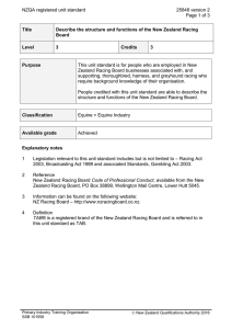 NZQA registered unit standard 25848 version 2  Page 1 of 3