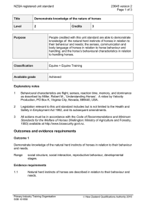 NZQA registered unit standard 23645 version 2  Page 1 of 3