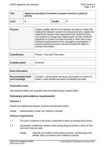 NZQA registered unit standard 6572 version 6  Page 1 of 5