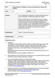NZQA registered unit standard 26543 version 1  Page 1 of 4