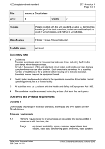 NZQA registered unit standard 27714 version 1  Page 1 of 3