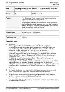 NZQA registered unit standard 25789 version 2  Page 1 of 4