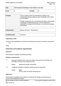 NZQA registered unit standard 2891 version 6  Page 1 of 3