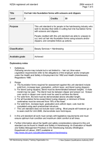 NZQA registered unit standard 2884 version 6  Page 1 of 4