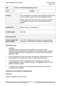 NZQA registered unit standard 12313 version 5  Page 1 of 4