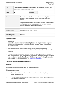 NZQA registered unit standard 28849 version 1  Page 1 of 3