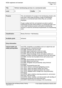 NZQA registered unit standard 2759 version 9  Page 1 of 4
