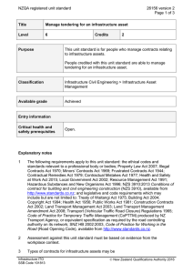 NZQA registered unit standard 26156 version 2  Page 1 of 3