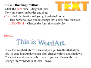 How-To Text/Graphics