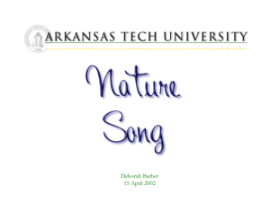 Nature Song - PowerPoint