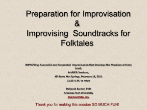 Preparation for Improvisation &amp; Improvising  Soundtracks for Folktales