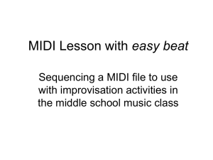 easy beat Sequencing a MIDI file to use with improvisation activities in