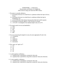 HOMEWORK 1 – 20 Questions (Store answers using your Interwrite-PRS Clicker)