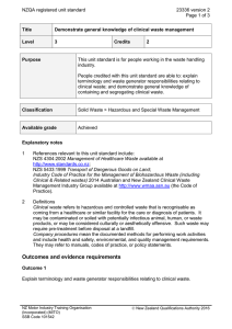 NZQA registered unit standard 23336 version 2  Page 1 of 3