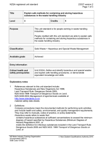 NZQA registered unit standard 23337 version 2  Page 1 of 3