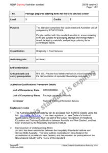 NZQA Australian standard 25018 version 2