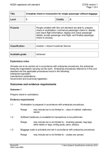 NZQA registered unit standard 27230 version 1  Page 1 of 4