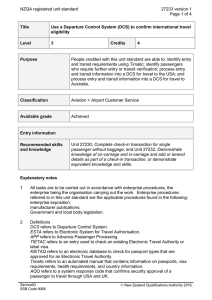 NZQA registered unit standard 27233 version 1  Page 1 of 4