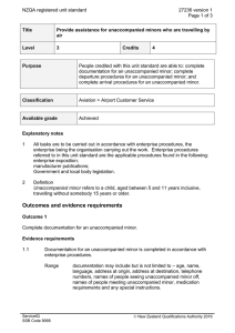 NZQA registered unit standard 27236 version 1  Page 1 of 3