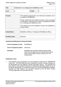 NZQA registered Australian standard 24499 version 2  Page 1 of 3