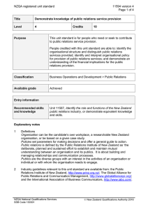 NZQA registered unit standard 11594 version 4  Page 1 of 4