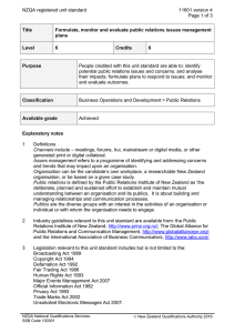 NZQA registered unit standard 11601 version 4  Page 1 of 3