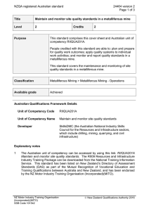 NZQA registered Australian standard 24464 version 2  Page 1 of 3