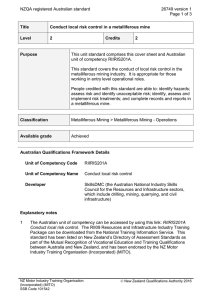 NZQA registered Australian standard 26749 version 1  Page 1 of 3
