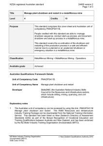 NZQA registered Australian standard 24490 version 2  Page 1 of 3