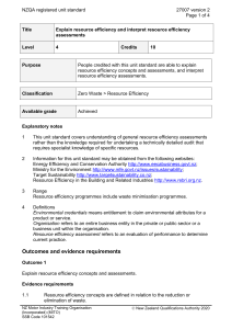 NZQA registered unit standard 27007 version 2  Page 1 of 4