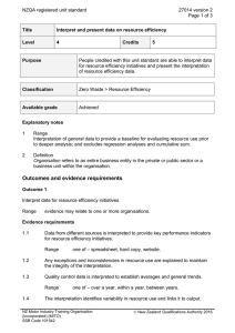 NZQA registered unit standard 27014 version 2  Page 1 of 3